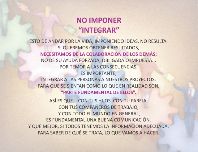 No imponer,integrar